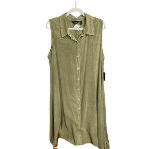 Sleeveless Olive Green Dress